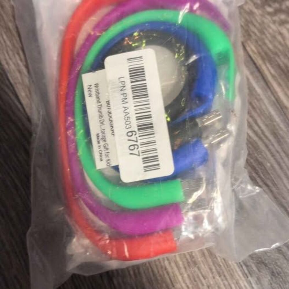 2 packs New Colorful Wristband USB Cables 10 USB drives